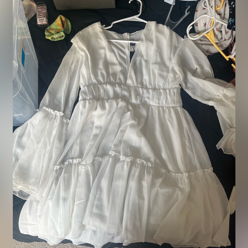 White flowy dress